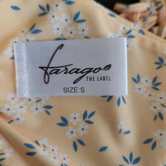 Farago The Label Lucia Triangle Bikini Top in Yellow Floral - NWT - Picture 9 of 12